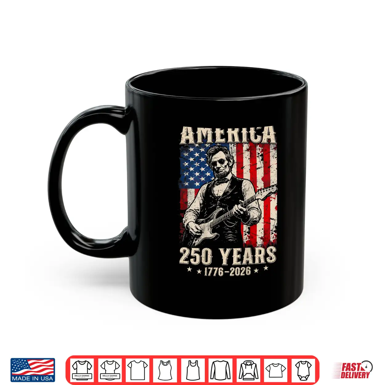 Abraham Lincoln Playing Guitar 4Th July 250 Years Shirt Abraham Lincoln Playing Guitar 4Th July 250 Years Shirt