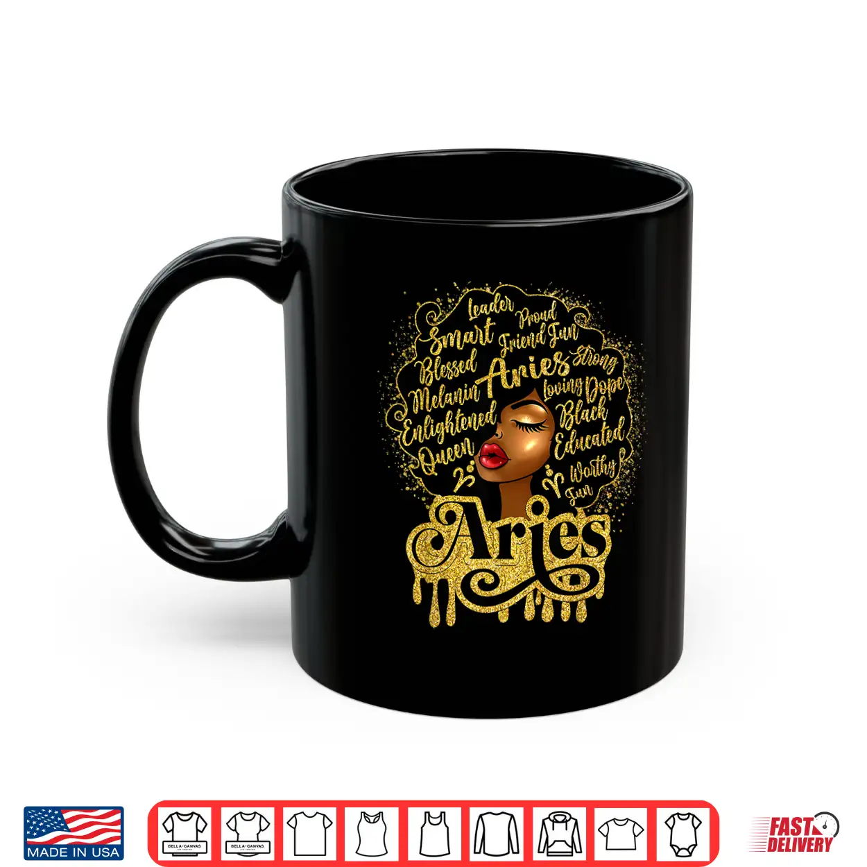 African American Birthday Afro Natural Hair Aries Girl Shirt African American Birthday Afro Natural Hair Aries Girl Shirt