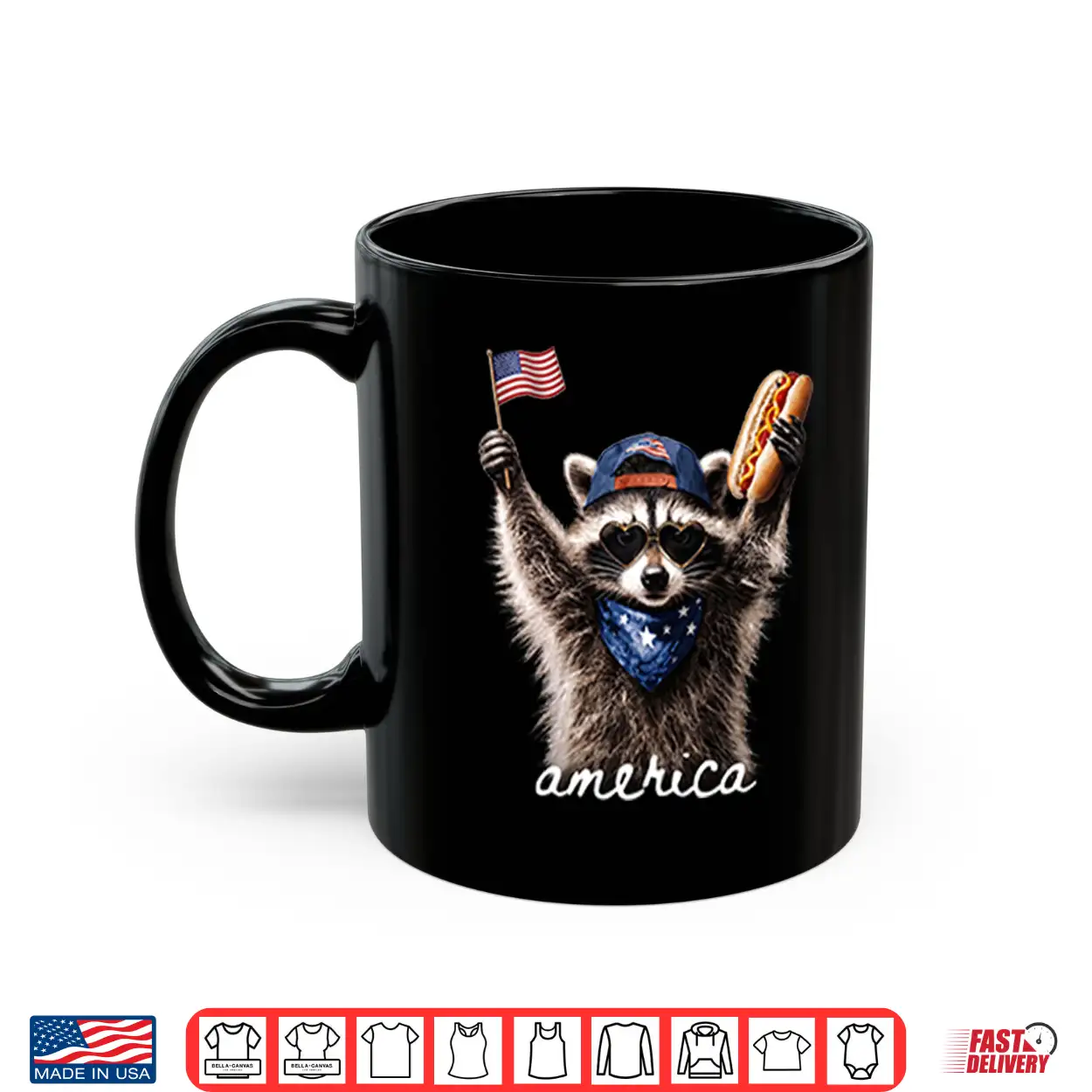 America Raccoon Hot Dog 4Th Of July Shirt America Raccoon Hot Dog 4Th Of July Shirt