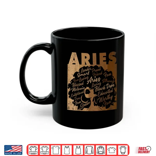 Aries Girl African American Women Melanin Birthday Shirt 3 Mug Aries Girl African American Women Melanin Birthday Shirt