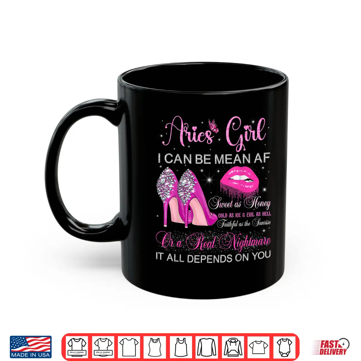 Aries Girl Birthday High Heels Dripping Lips Zodiac Women Shirt Aries Girl Birthday High Heels Dripping Lips Zodiac Women Shirt