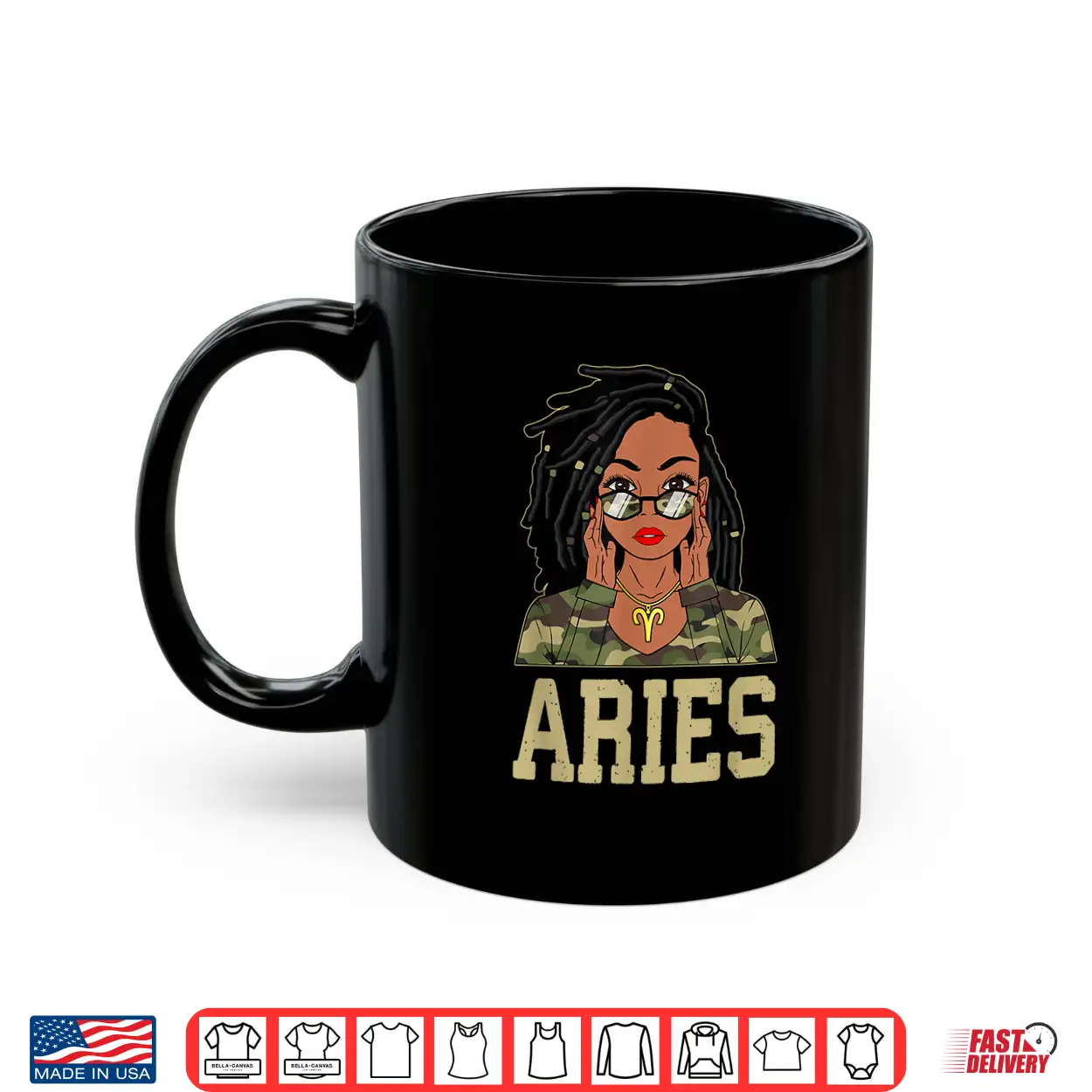 Aries Loc’D Hair Sassy Black Woman Camo Melanin Girl Shirt Aries Loc’D Hair Sassy Black Woman Camo Melanin Girl Shirt