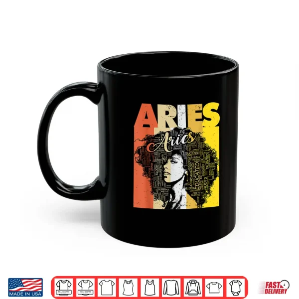 Aries Pride Black Women Natural Hair Art Word Shirt 3 Mug Aries Pride Black Women Natural Hair Art Word Shirt