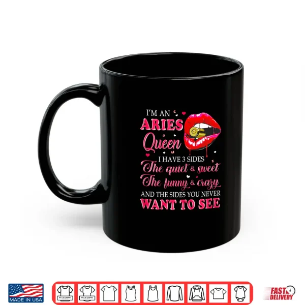 Aries Queen Birthday Zodiac Horoscope April March Lips Shirt 3 Mug Aries Queen Birthday Zodiac Horoscope April March Lips Shirt