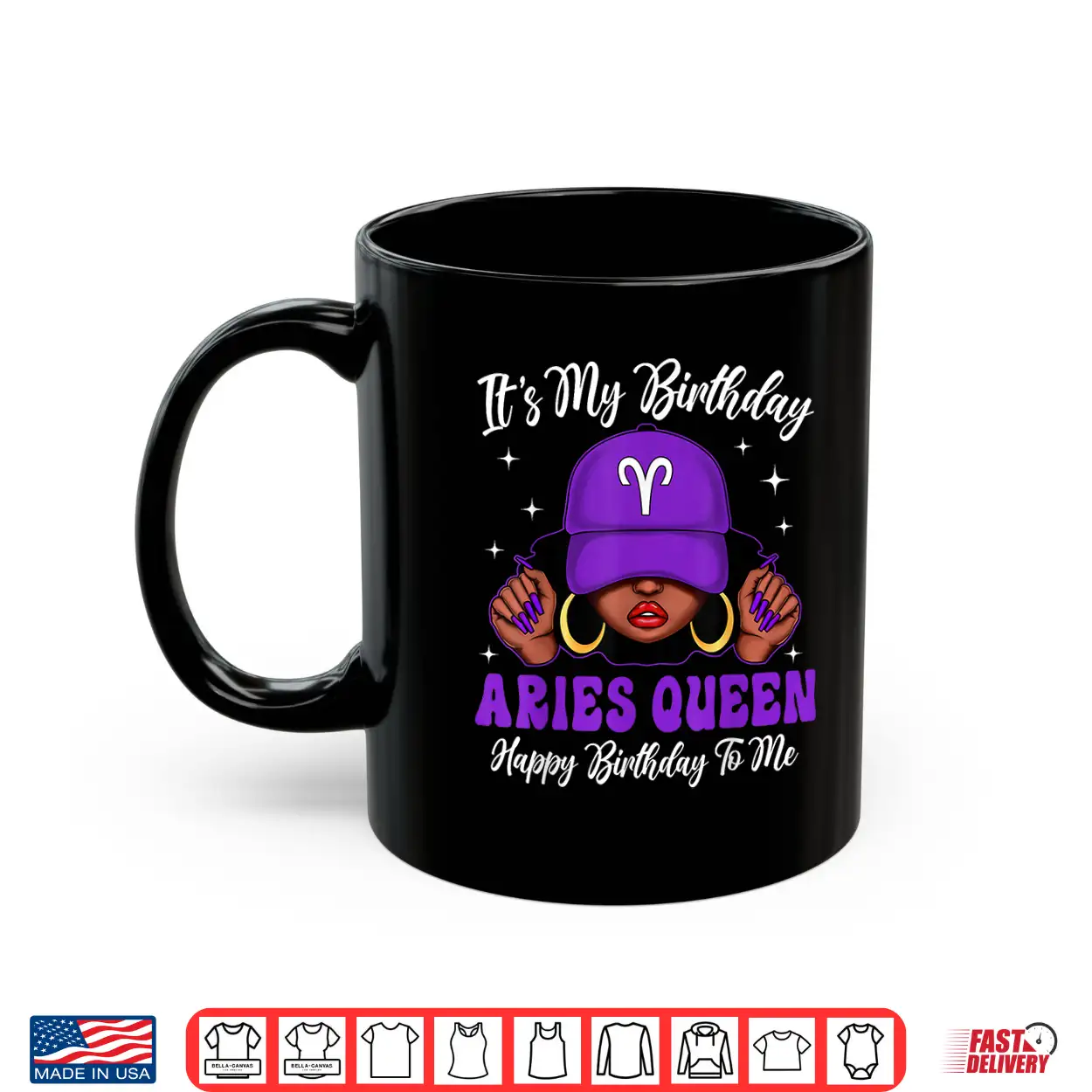 Aries Queen Black Woman Purple Cap Zodiac Sign Shirt Aries Queen Black Woman Purple Cap Zodiac Sign Shirt