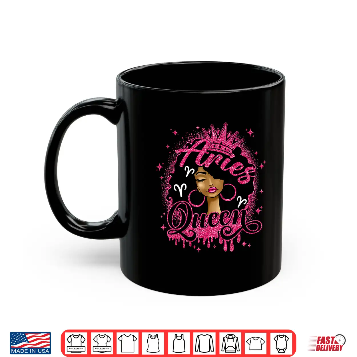 Aries Queen Curly Afro Woman Girl Birthday Zodiac Sign Shirt Aries Queen Curly Afro Woman Girl Birthday Zodiac Sign Shirt