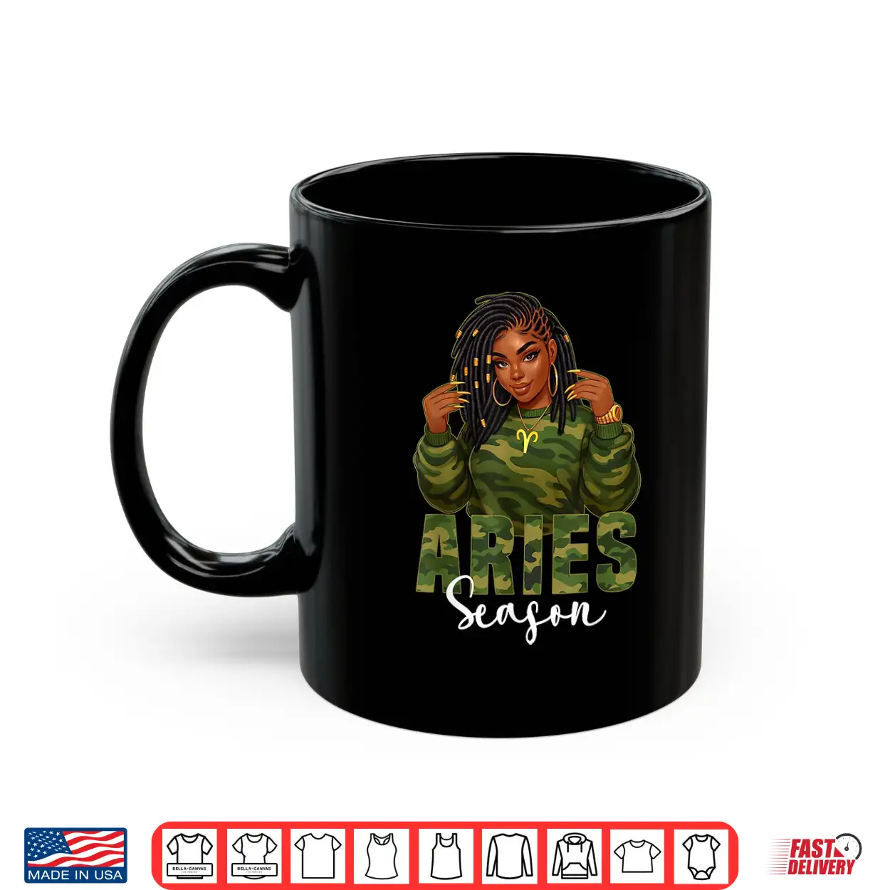 Aries Season Loc’D Black Woman Camo Zodiac Sign Shirt Aries Season Loc’D Black Woman Camo Zodiac Sign Shirt