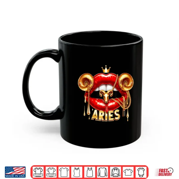 Aries Zodiac Astrology Red Lips Ram Shirt 3 Mug Aries Zodiac Astrology Red Lips Ram Shirt