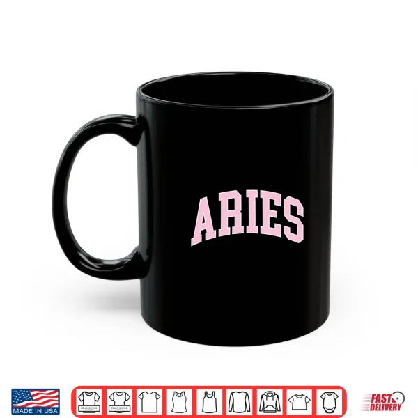 Aries Zodiac Horoscope Pink Retro Preppy Throwback Womens Shirt 3 Mug Aries Zodiac Horoscope Pink Retro Preppy Throwback Womens Shirt