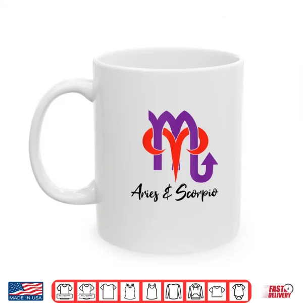 Mug Aries and Scorpio Couples Astrology Signs Zodiac Horoscope Shirt