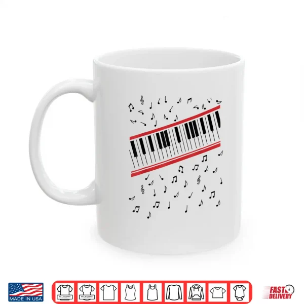 Mug Beat it Key Piano Graphic Music Retro Shirt