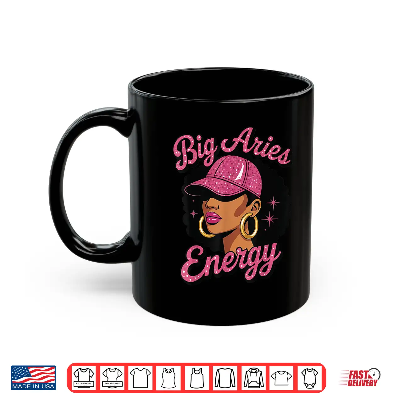 Big Aries Energy Black Girl Shirt Big Aries Energy Black Girl Shirt