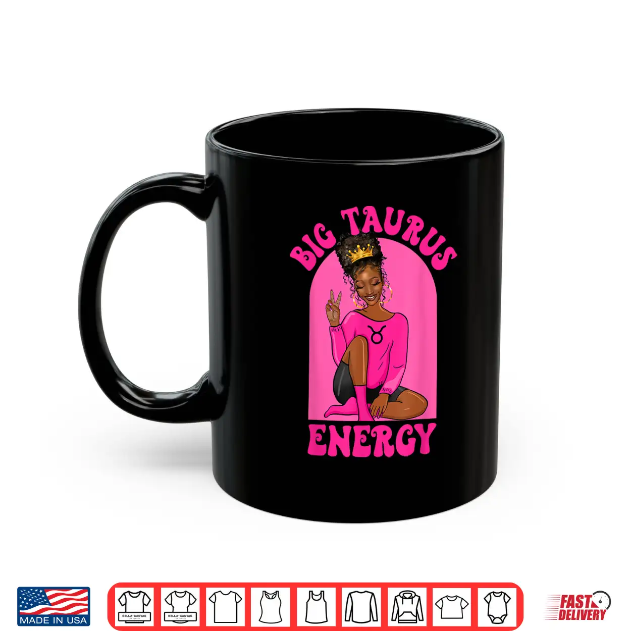 Big Taurus Energy African American Black Girl Zodiac Shirt Big Taurus Energy African American Black Girl Zodiac Shirt