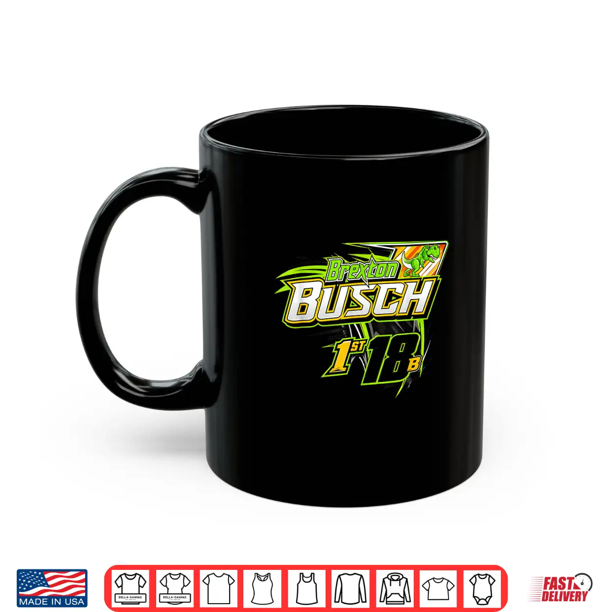 Brexton Busch 18B Racing Dinosaur Shirt Brexton Busch 18B Racing Dinosaur Shirt