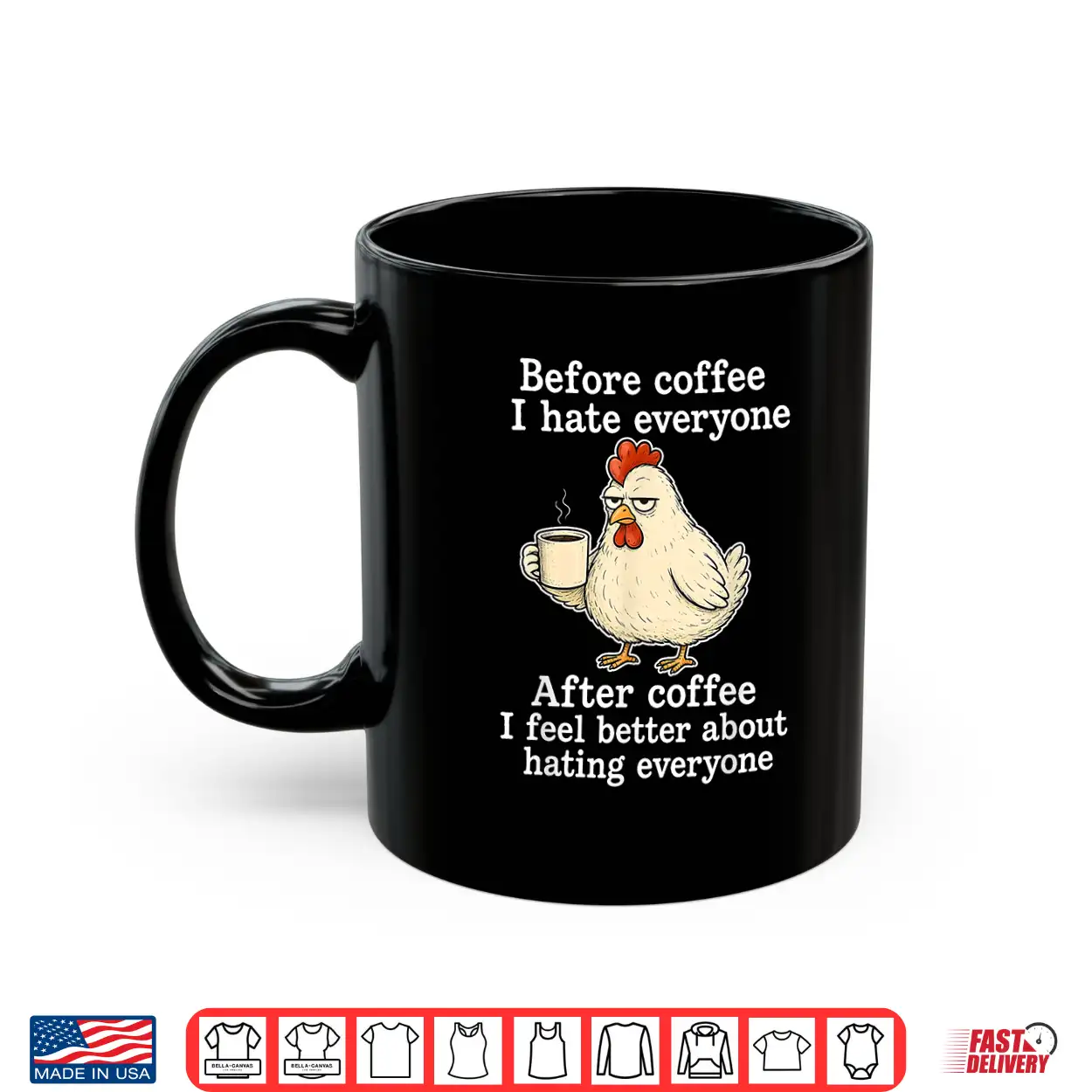 Chicken Before Coffee I Hate Everyone. After Coffee I Feel Shirt Chicken Before Coffee I Hate Everyone. After Coffee I Feel Shirt