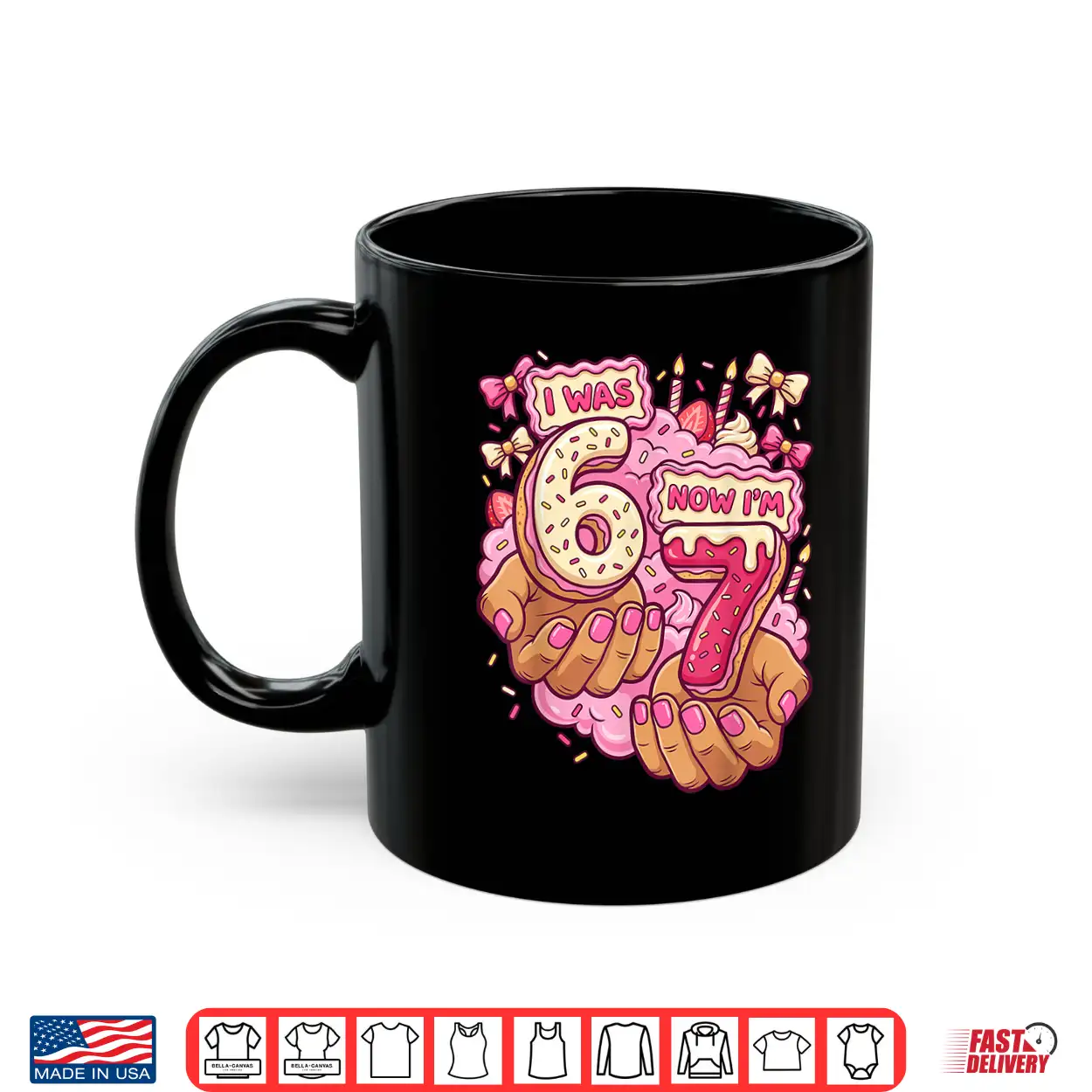 I Was 6 Now I’M 7 7Th Birthday 6 7 Birthday Girls Shirt I Was 6 Now I’M 7 7Th Birthday 6 7 Birthday Girls Shirt