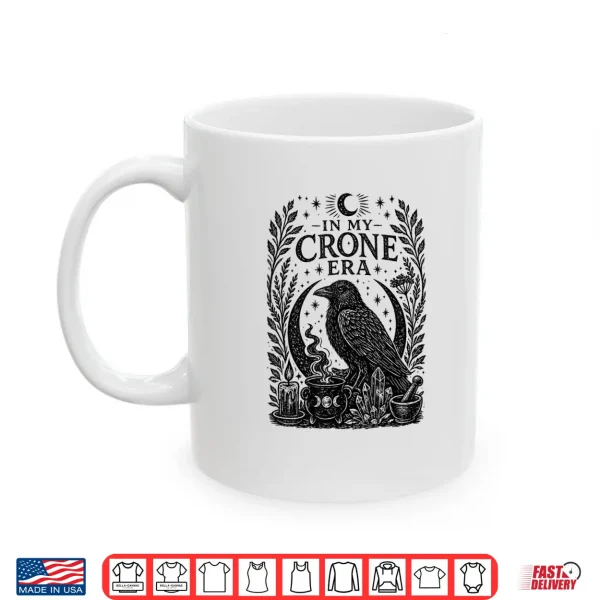 Mug In My Crone Era Witchy Raven Cauldron Goth Witch Shirt