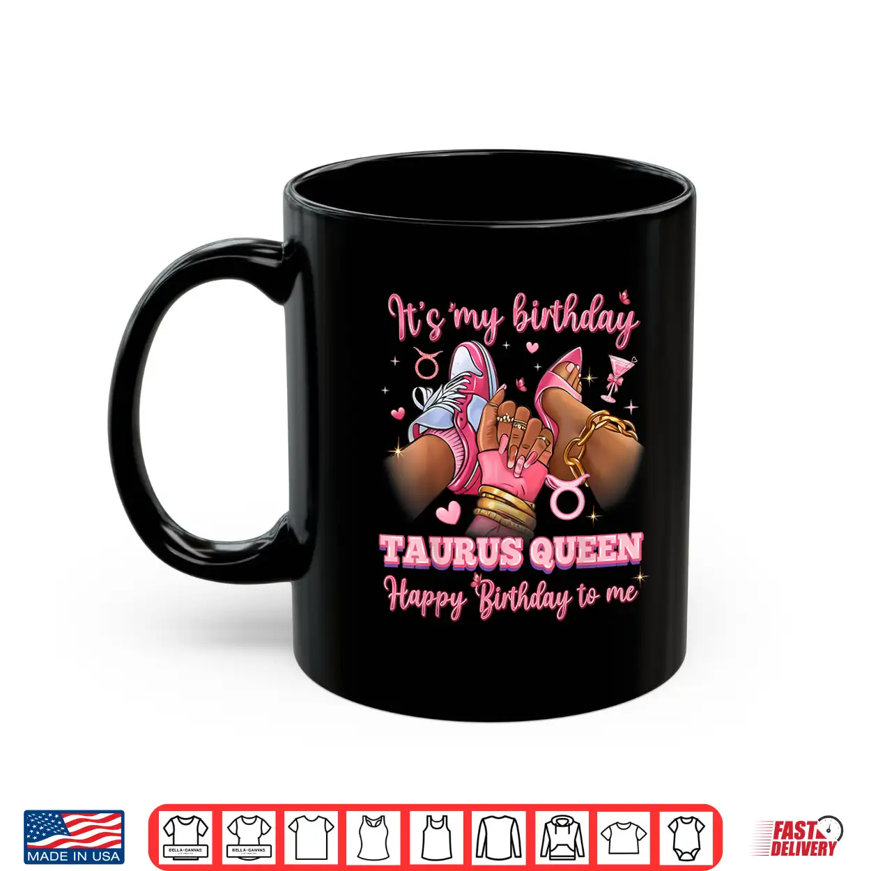 It’S My Birthday Taurus Queen High Heels Sneakers Nails Shirt It’S My Birthday Taurus Queen High Heels Sneakers Nails Shirt