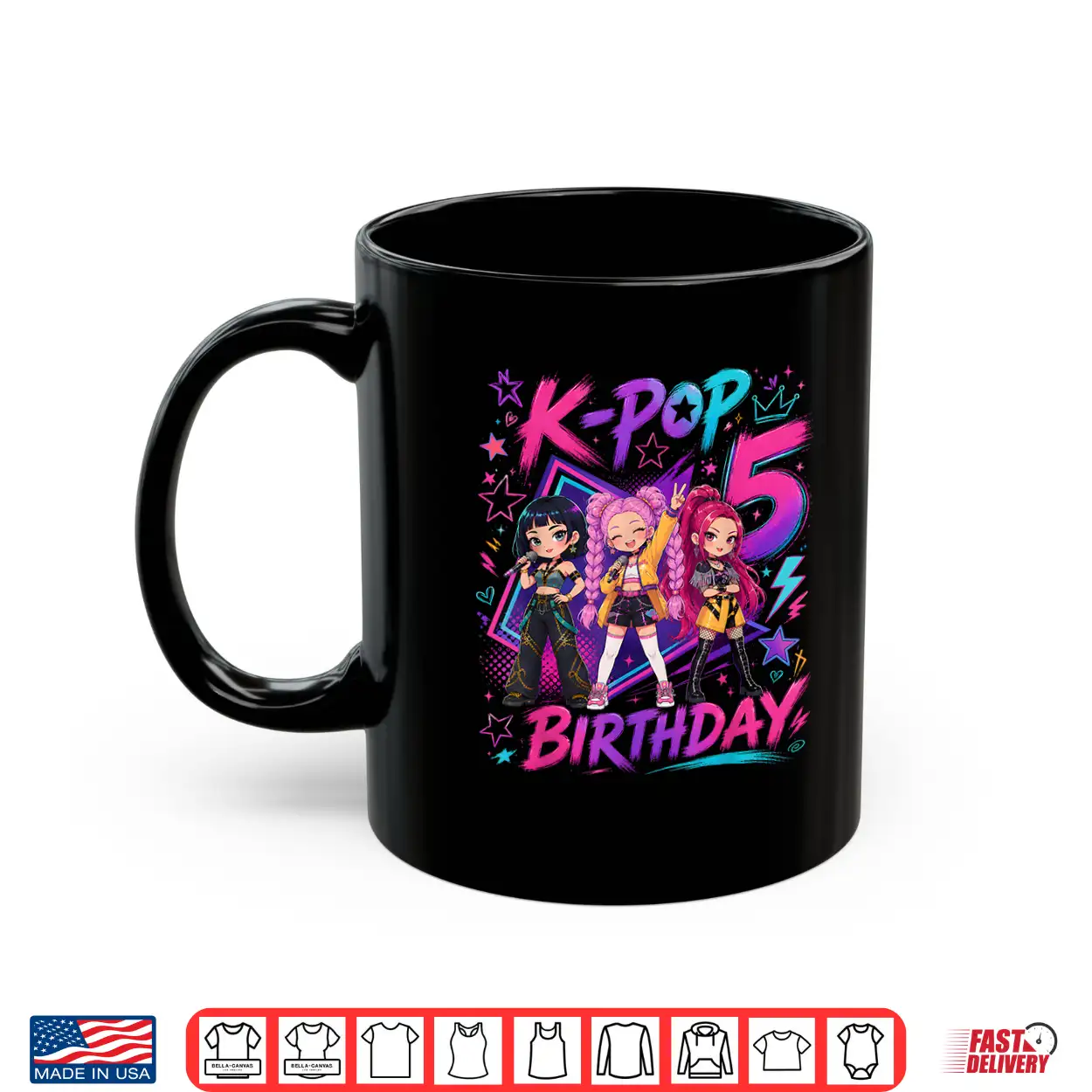 Kids It’S My 5Th K Pop Birthday Girl 5 Year Old K Pop Bday Shirt Kids It’S My 5Th K Pop Birthday Girl 5 Year Old K Pop Bday Shirt