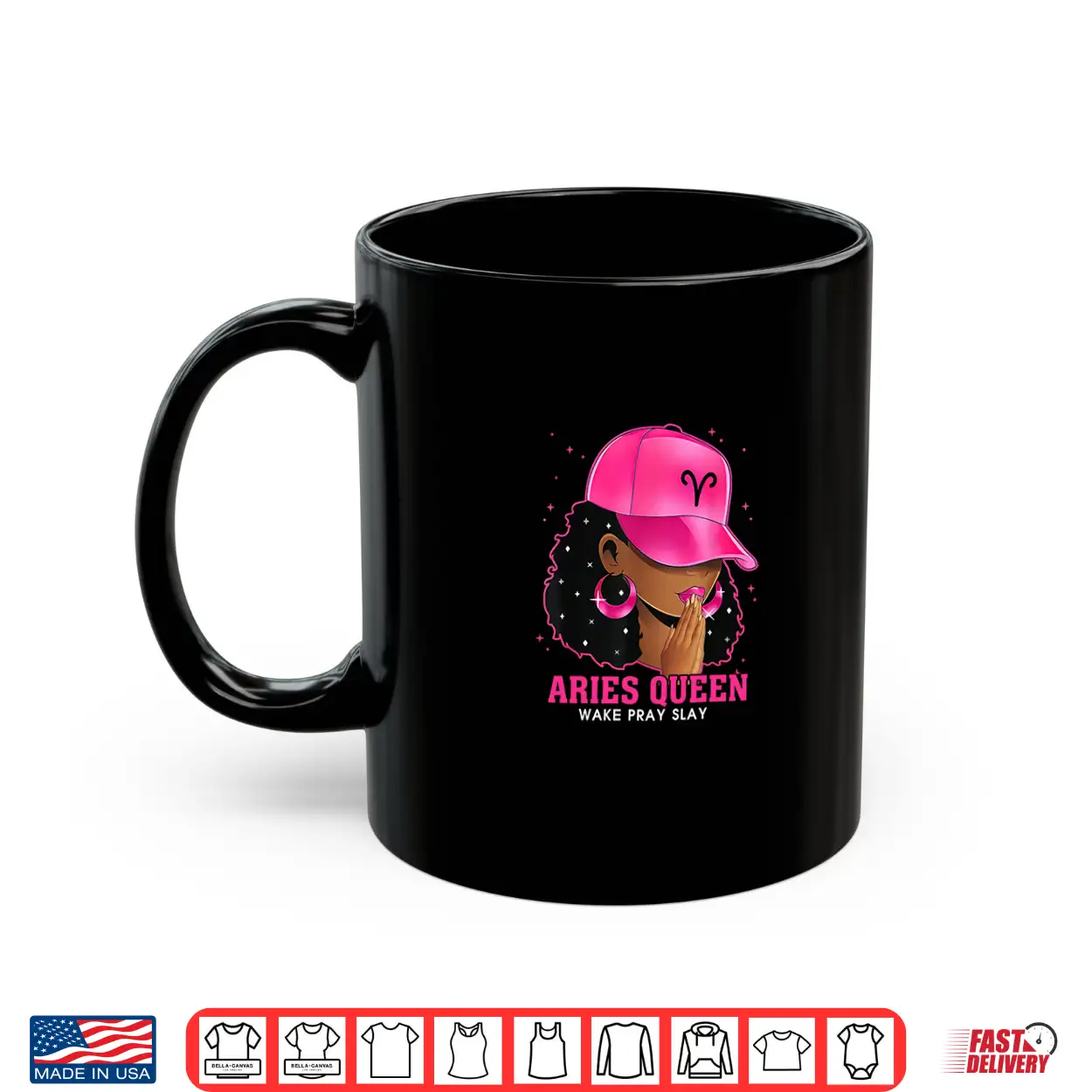Pink Aries Queen Black Girl Woman Cap Zodiac Sign Birthday Shirt Pink Aries Queen Black Girl Woman Cap Zodiac Sign Birthday Shirt