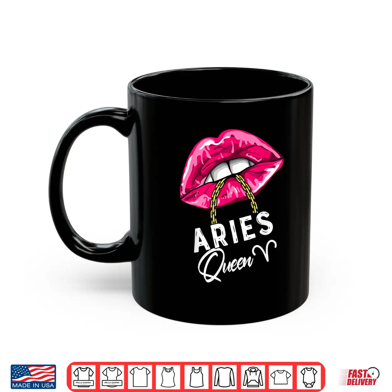 Pink Lips Aries Queen Sexy Womens April March Birthday Cool Shirt Pink Lips Aries Queen Sexy Womens April March Birthday Cool Shirt