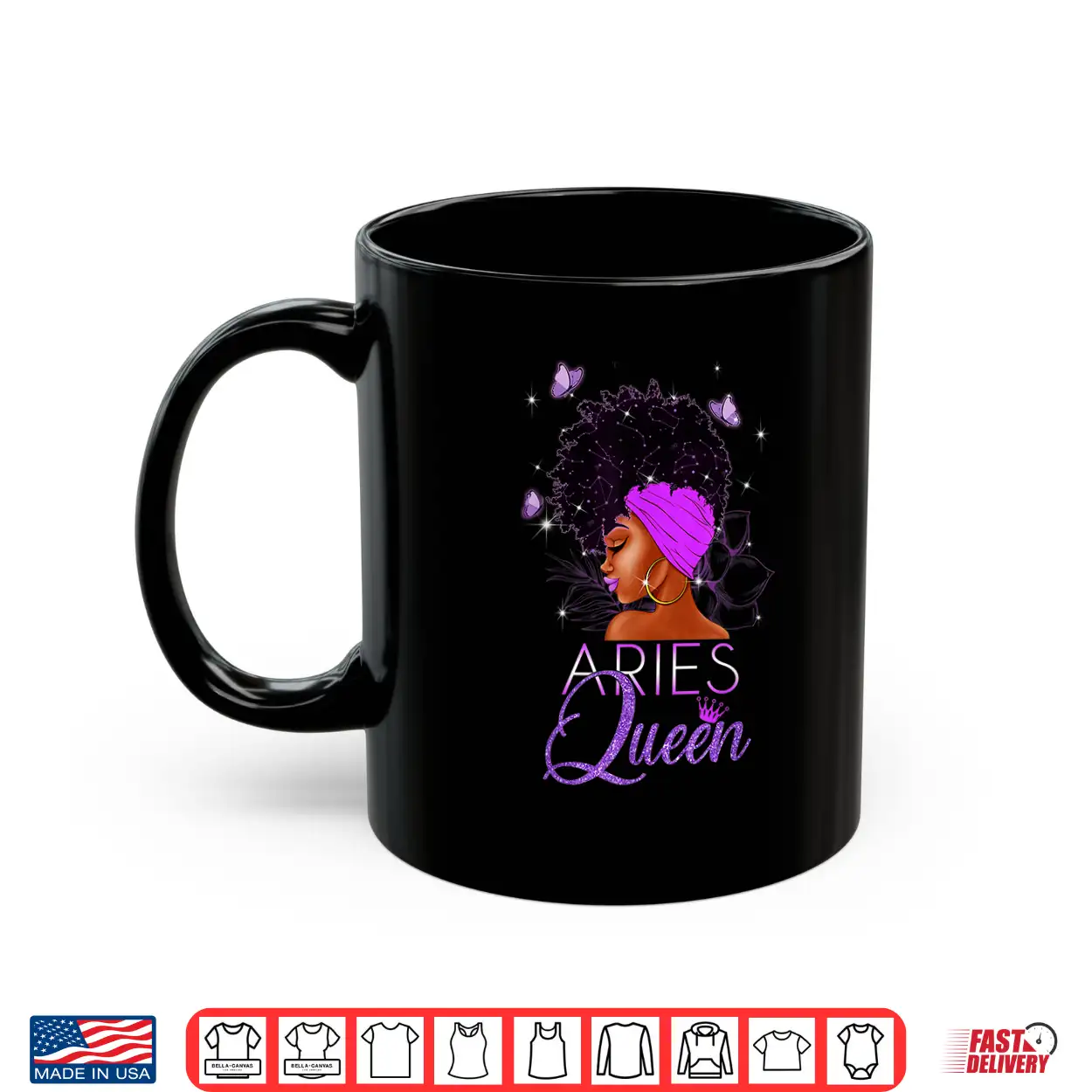Purple Aries Queen African American Woman March April Shirt Purple Aries Queen African American Woman March April Shirt