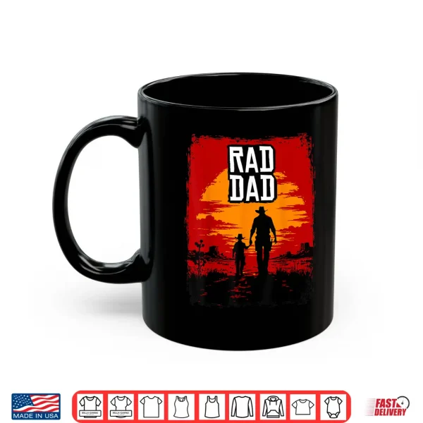 Rad Dad Father And Son Western Sunset Graphic Shirt 3 Mug Rad Dad Father and Son Western Sunset Graphic Shirt