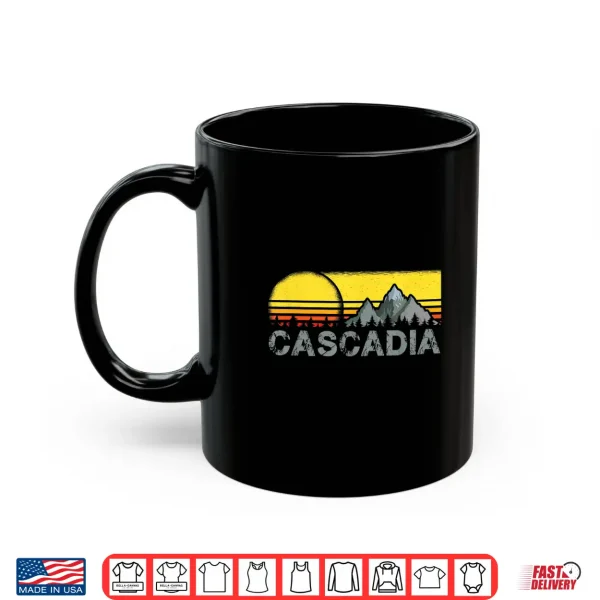 Mug Retro Vintage Sunset Cascadia Mountain Camping and Hiking Shirt