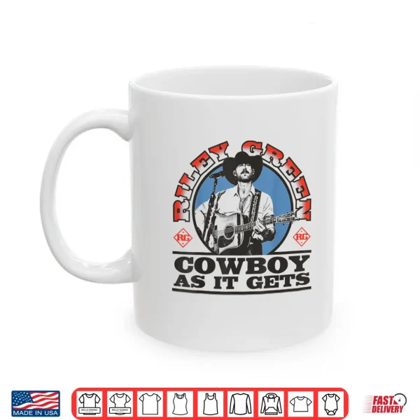Riley Green Cowboy As It Gets Logo Shirt 3 Mug Riley Green Cowboy As it Gets Logo Shirt