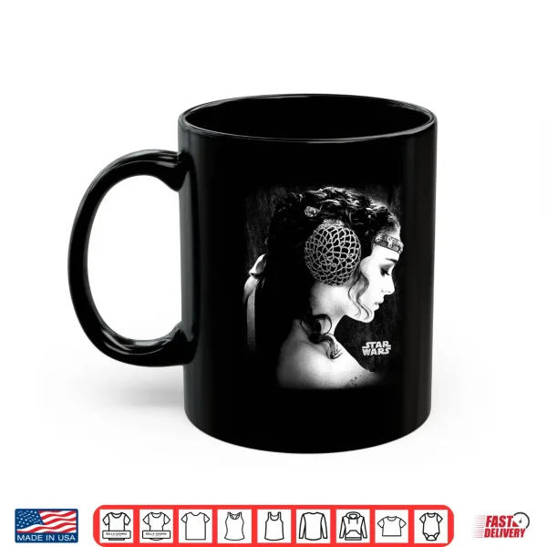 Mug Star Wars Padme Amidala Black White Side Profile Portrait Shirt