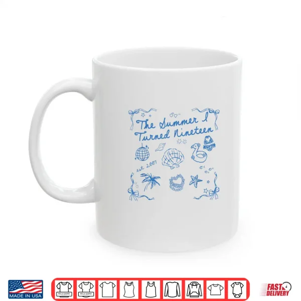 Summer I Turned Nineteen Year Old Est 2007 19Th Birthday Shirt 3 Mug Summer I Turned Nineteen Year Old Est 2007 19th Birthday Shirt