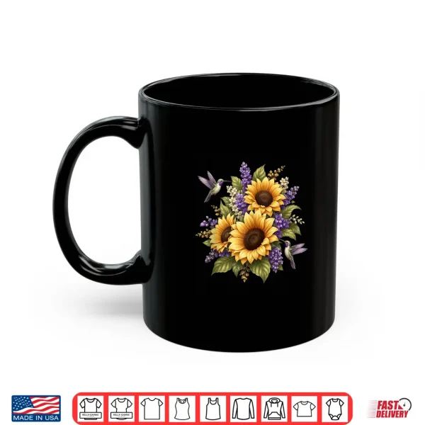 Mug Sunflower Hummingbird Floral Garden Nature Botanical Shirt