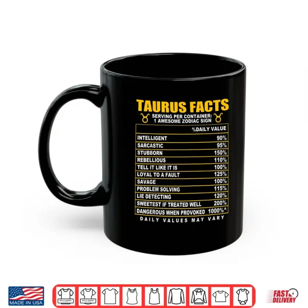 Mug Taurus Facts Shirt