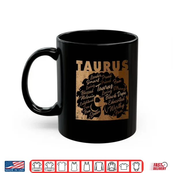 Mug Taurus Girl African American Women Melanin Birthday Shirt