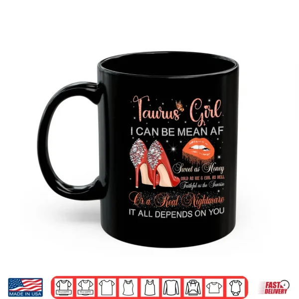 Taurus Girl Birthday High Heels Dripping Lips Butterfly Shirt 3 Mug Taurus Girl Birthday High Heels Dripping Lips Butterfly Shirt