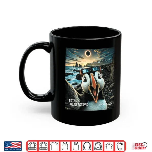 Mug Total Solar Eclipse Iceland Puffin Selfie August 12 2026 Shirt