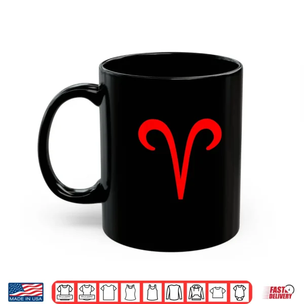Vintage Aries Birthday Sign Zodiac Symbol Red Shirt 3 Mug Vintage Aries Birthday Sign Zodiac Symbol Red Shirt