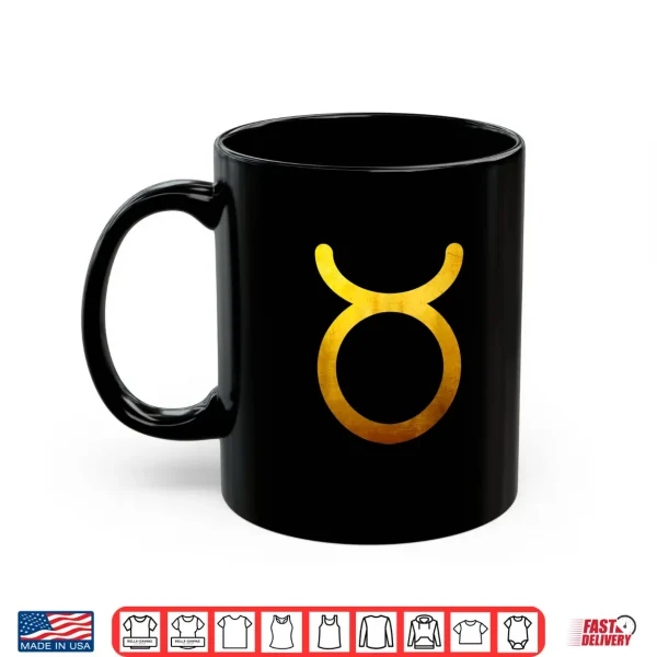 Mug Vintage Gold Taurus Zodiac Symbol Art Astrology Star Sign Shirt