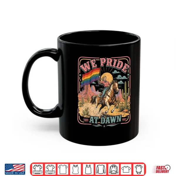 Vintage Rainbow We Pride At Dawn Western Cowgirl Lgbtq Retro Shirt 3 Mug Vintage Rainbow We Pride At Dawn Western Cowgirl LGBTQ Retro Shirt