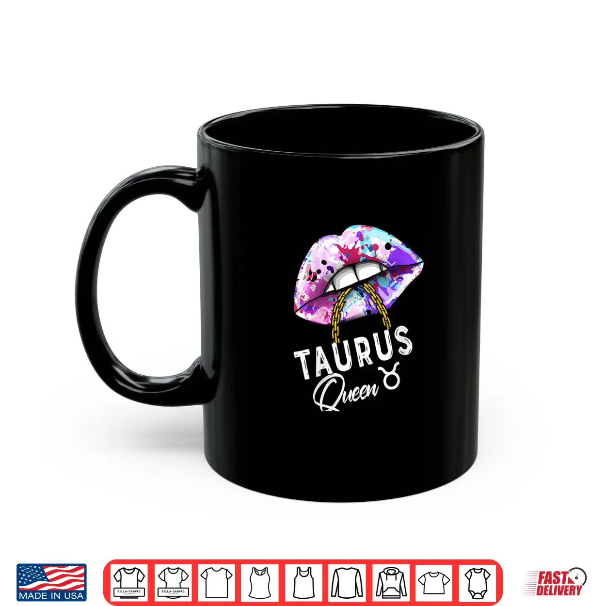Womens Sexy Womens Taurus Queen Lips Zodiac Star Sign Chain Shirt Womens Sexy Womens Taurus Queen Lips Zodiac Star Sign Chain Shirt