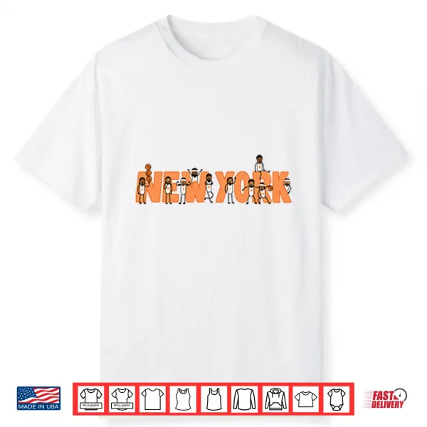 New York Knicks Cartoon Stick Figure Shirt