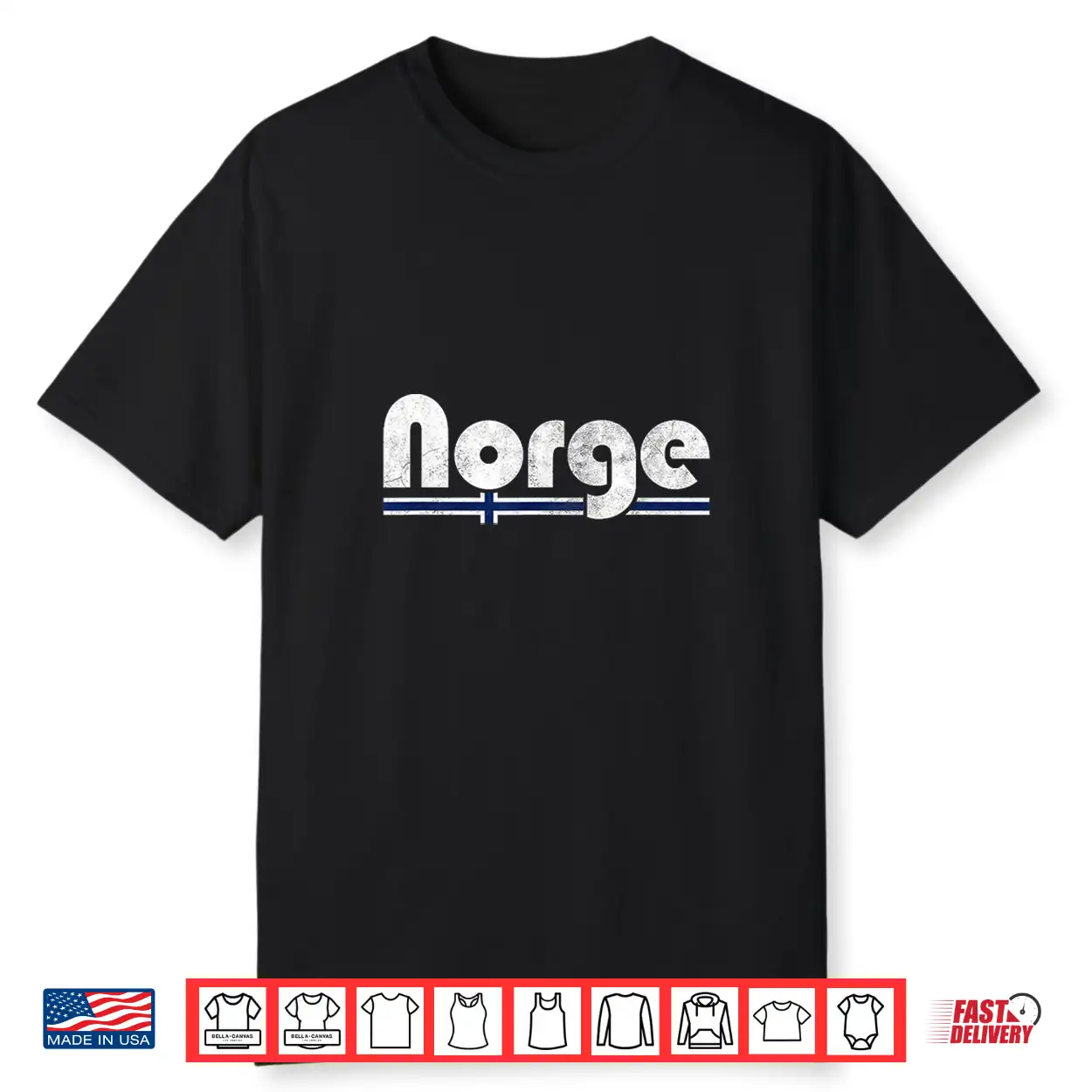 Norway Norge Fan Retro Vintage Flag Shirt Norway Norge Fan Retro Vintage Flag Shirt
