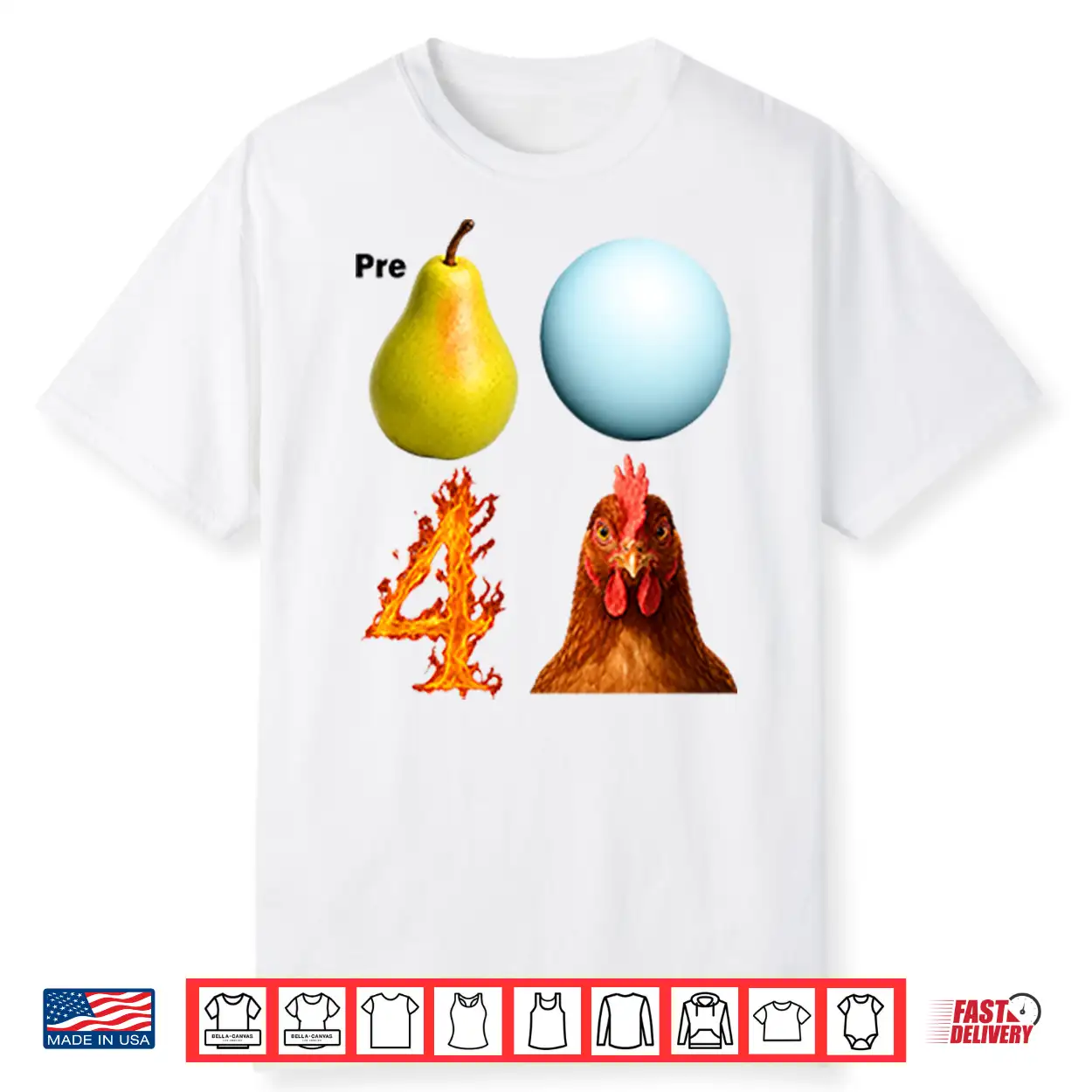 Pre Pear Blue Planet Fire Four Chicken Parody Shirt Pre Pear Blue Planet Fire Four Chicken Parody Shirt