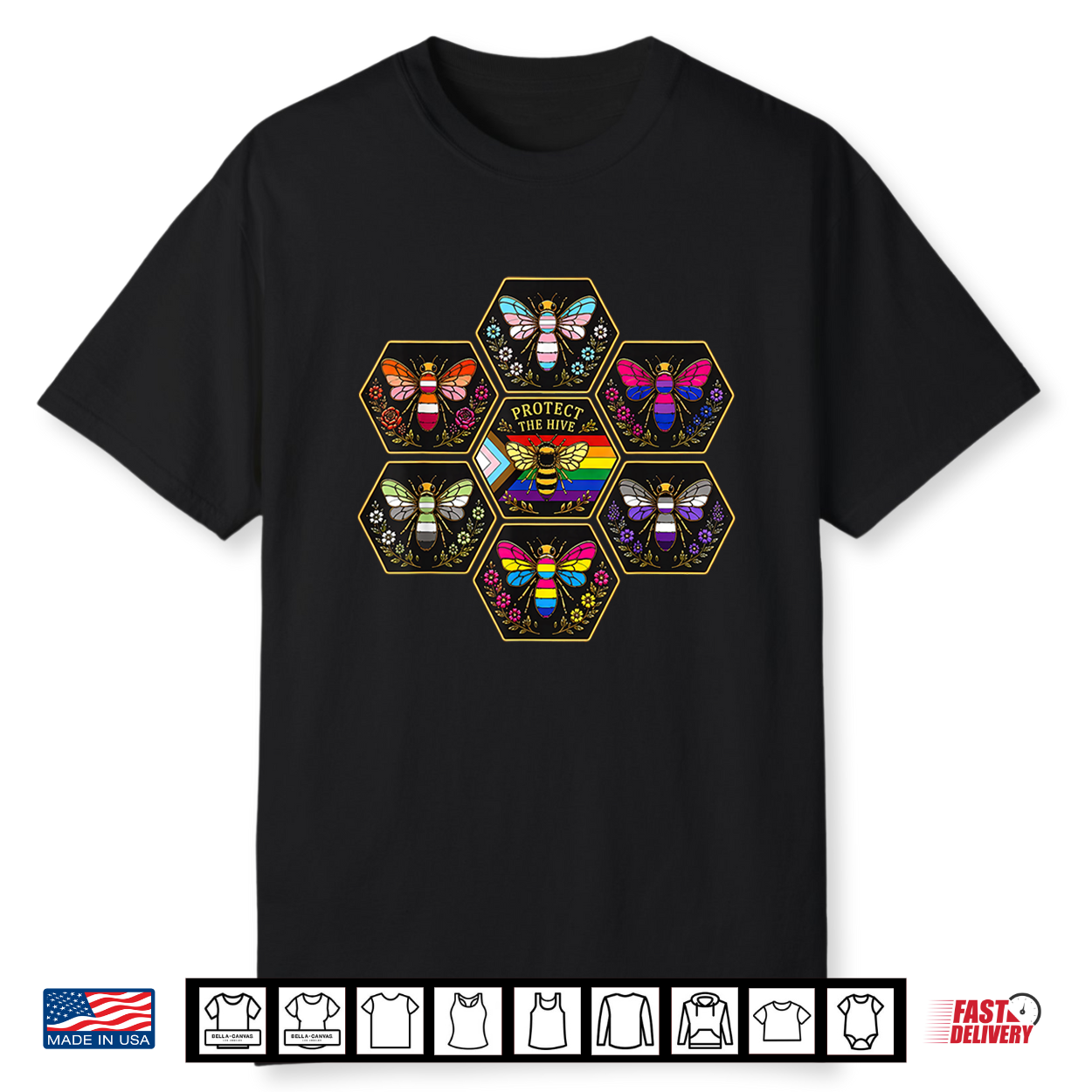 Protect The Hive Lgbtq Bee Bisexual Nature Gay Pride Support Shirt Protect The Hive Lgbtq Bee Bisexual Nature Gay Pride Support Shirt