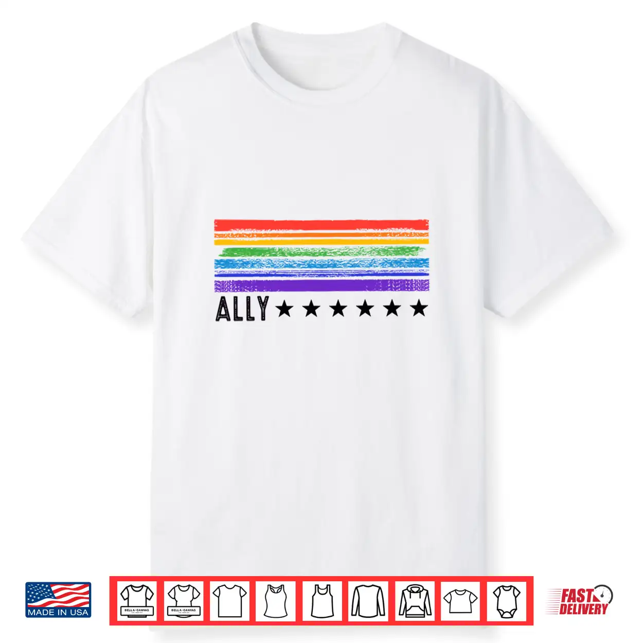 Retro Lgbtq Ally Pride Month Rainbow Stars Lgbt Flag Shirt Retro Lgbtq Ally Pride Month Rainbow Stars Lgbt Flag Shirt