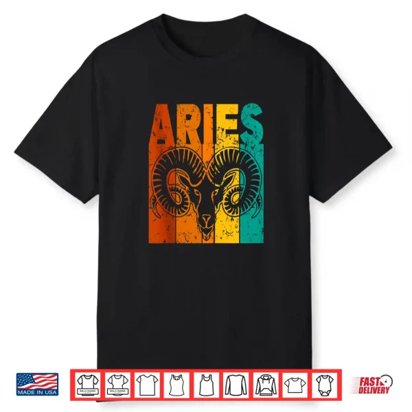 Retro Zodiac Sign Aries Shirt