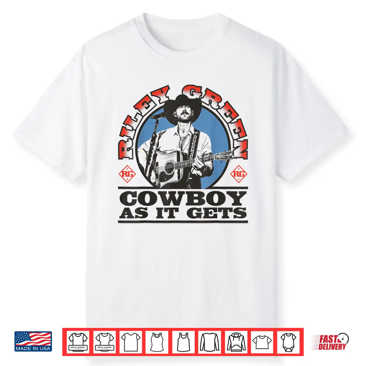Riley Green Cowboy As It Gets Logo Shirt Riley Green Cowboy As It Gets Logo Shirt