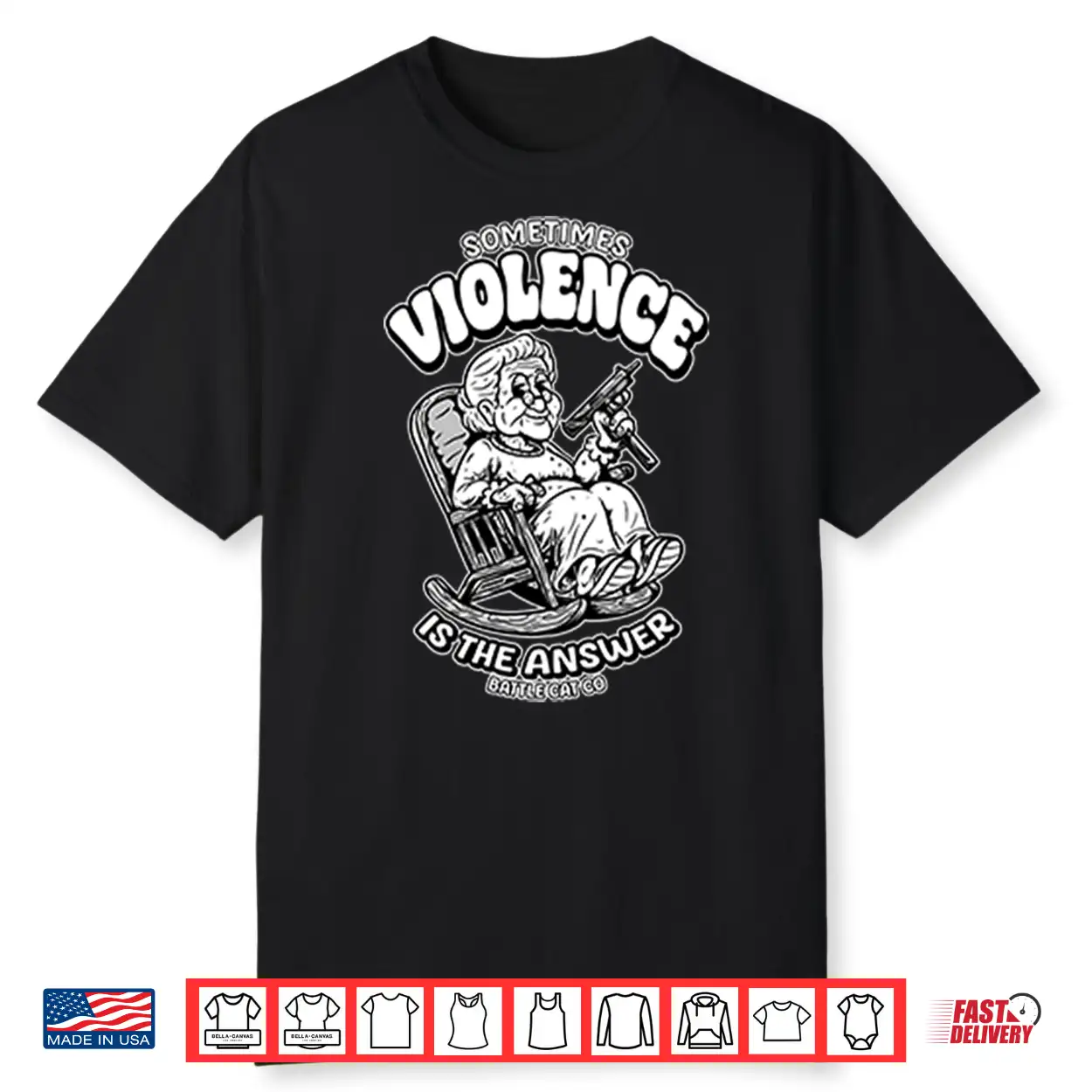 Sometimes Violence Is The Answer Funny Grandma With Gunshirt Sometimes Violence Is The Answer Funny Grandma With Gunshirt