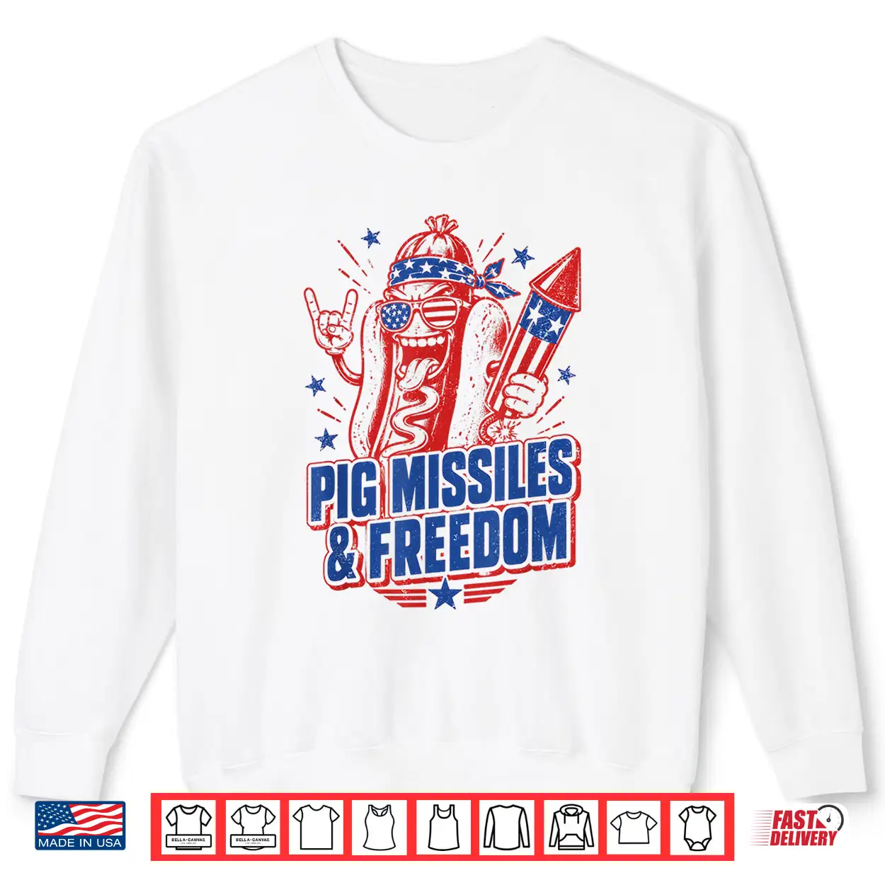 4Th Of July Hotdog Pig Missiles And Freedom Patriotic Bbq Shirt 4Th Of July Hotdog Pig Missiles And Freedom Patriotic Bbq Shirt