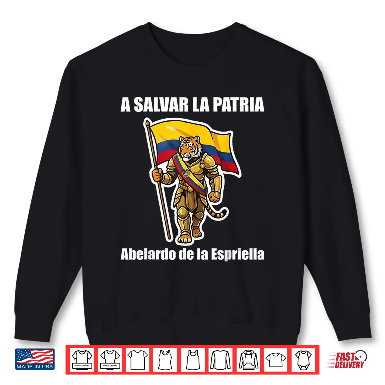 Abelardo De La Espriella Presidente Colombian Flag Tiger Shirt Abelardo De La Espriella Presidente Colombian Flag Tiger Shirt